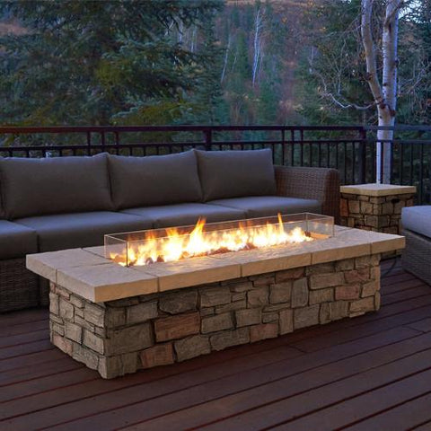 Sedona 66” Rectangle Propane Fire Table with NG Conversion Kit