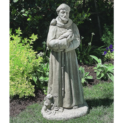 St. Francis with Animals 36” Garden Statue