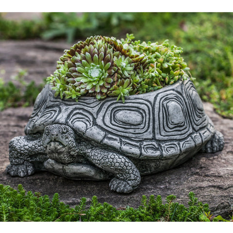 Turtle Planter Small Cast Stone Garden Statue