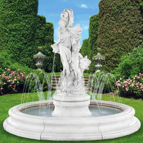 Venus With Dolphins Outdoor Fountain in Toscana Pool