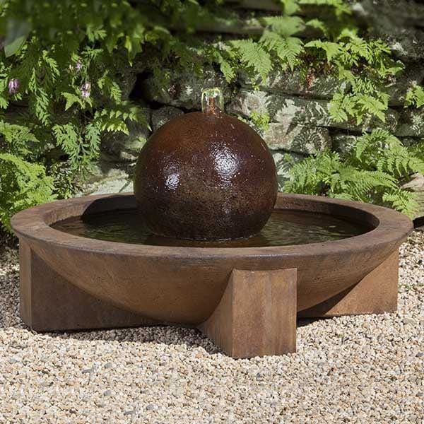 Afoxsos 35 inch Outdoor Zen Bowl Fountain Relaxing Polyresin Water Fountain for Lawn, Garden