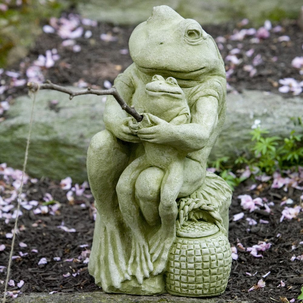 Mini Zen Frog Cast Stone Garden Statue