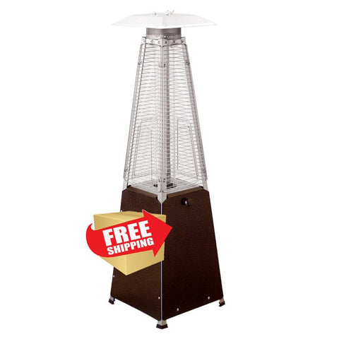 39 Radiant Heat Glass Tube Tabletop Patio Heater In Stainless Steel