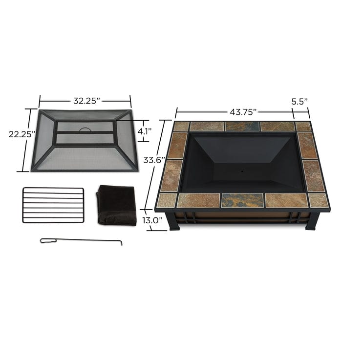 rectangle fire pit covers