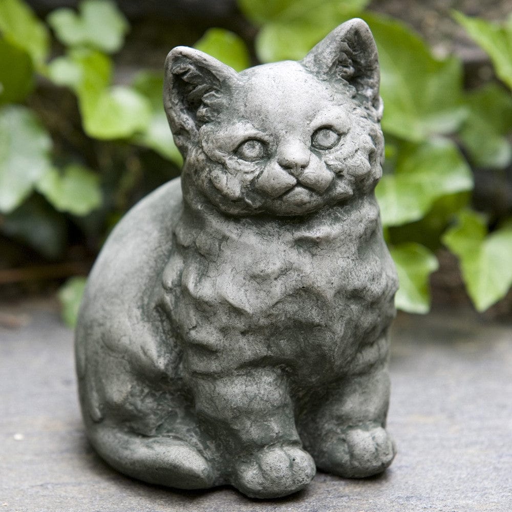 Cat on Pumpkin Cast Stone Garden Statue