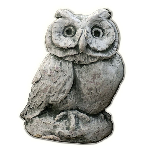 Merrie Little Owl Cast Stone Bird Garden Statue