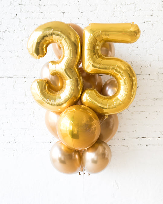 Golden - Personalized Happy Birthday Balloon with Tassel