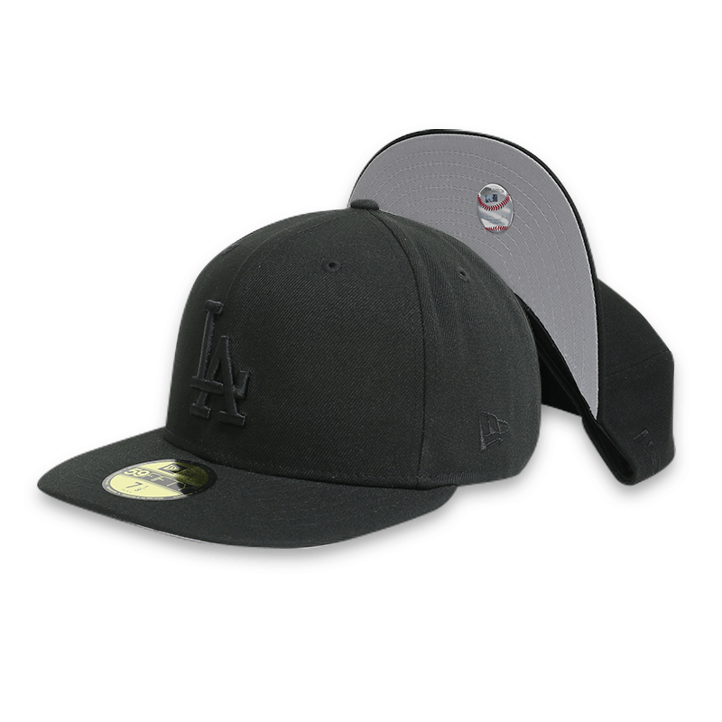 low profile black dodgers hat