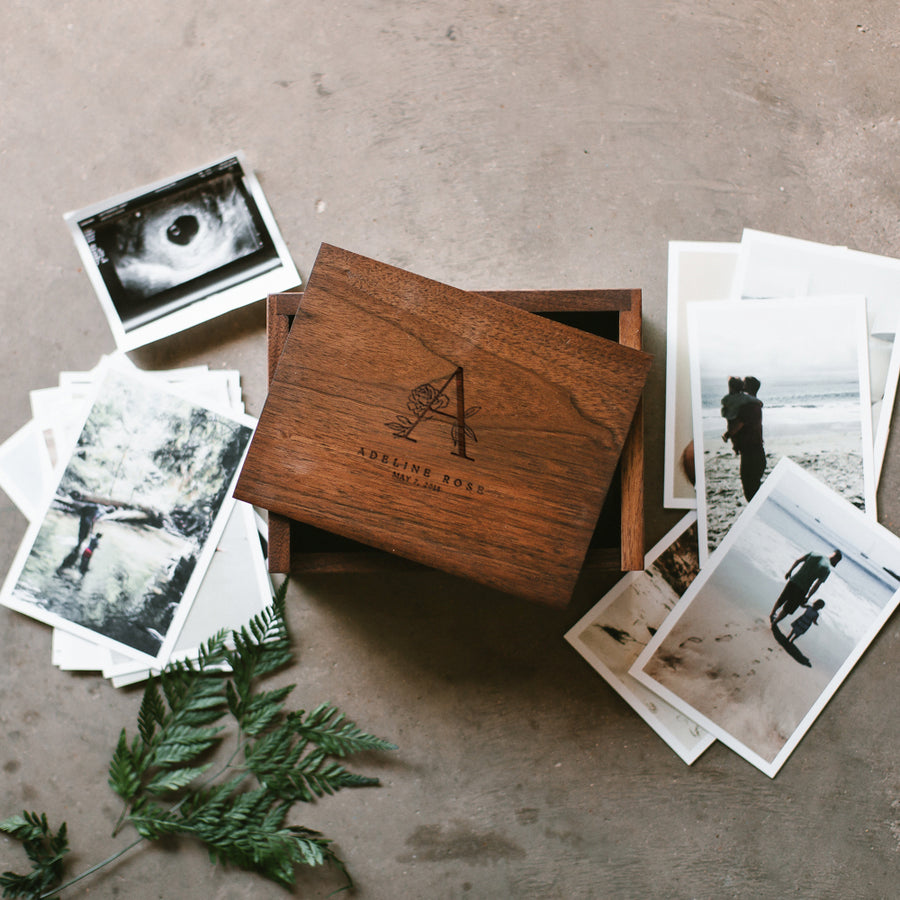 Small Walnut Keepsake Box - Wooden Memory box - WayFaren // Purchase ...