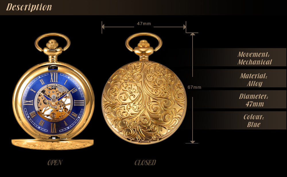 blue pocket watch