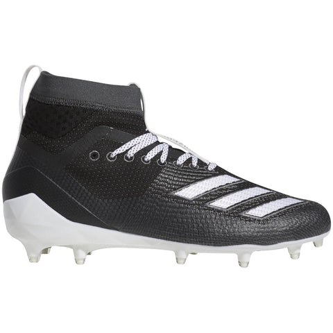 black and white football cleats