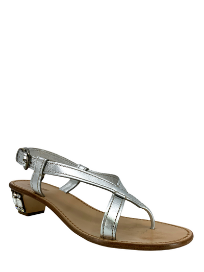 Louis Vuitton Metallic Gold Braided Leather Gladiator Flat Sandals