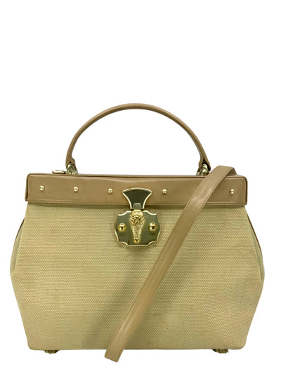 Gucci Bamboo 1947 small ostrich bag in oatmeal