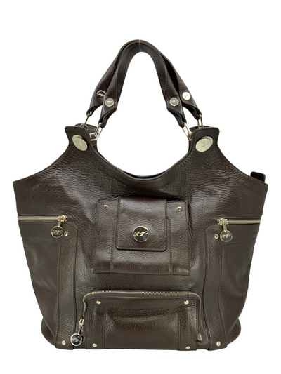Hermes Etrusque Buffalo Leather & Canvas Garden Party TPM Bag with, Lot  #76004