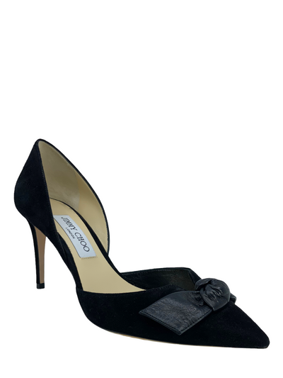 Jimmy Choo Amelia Suede Kitten-Heel Pumps, Black - Bergdorf Goodman