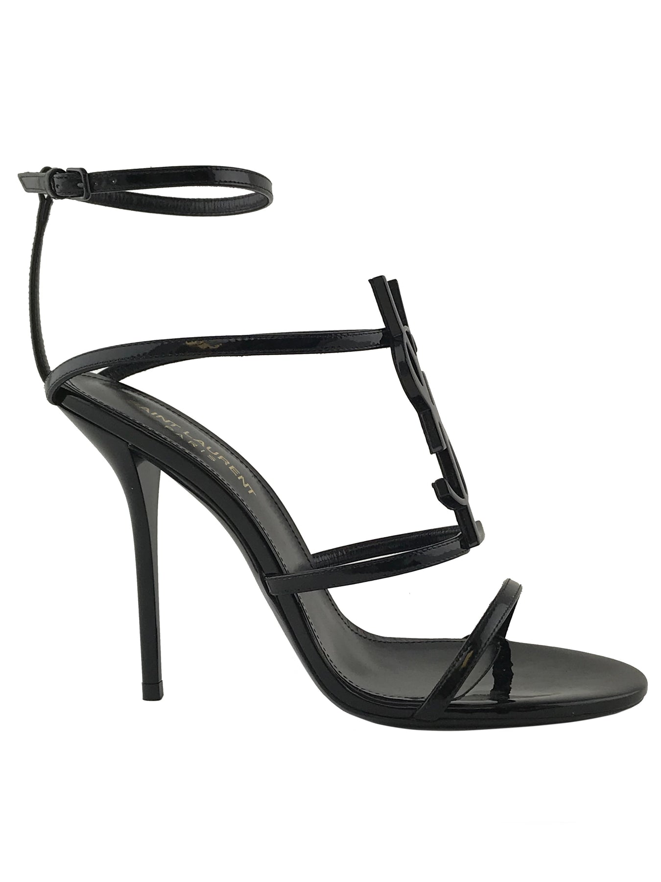 Saint Laurent Cassandra Leather Stiletto Sandals Size 7.5 - Consigned ...