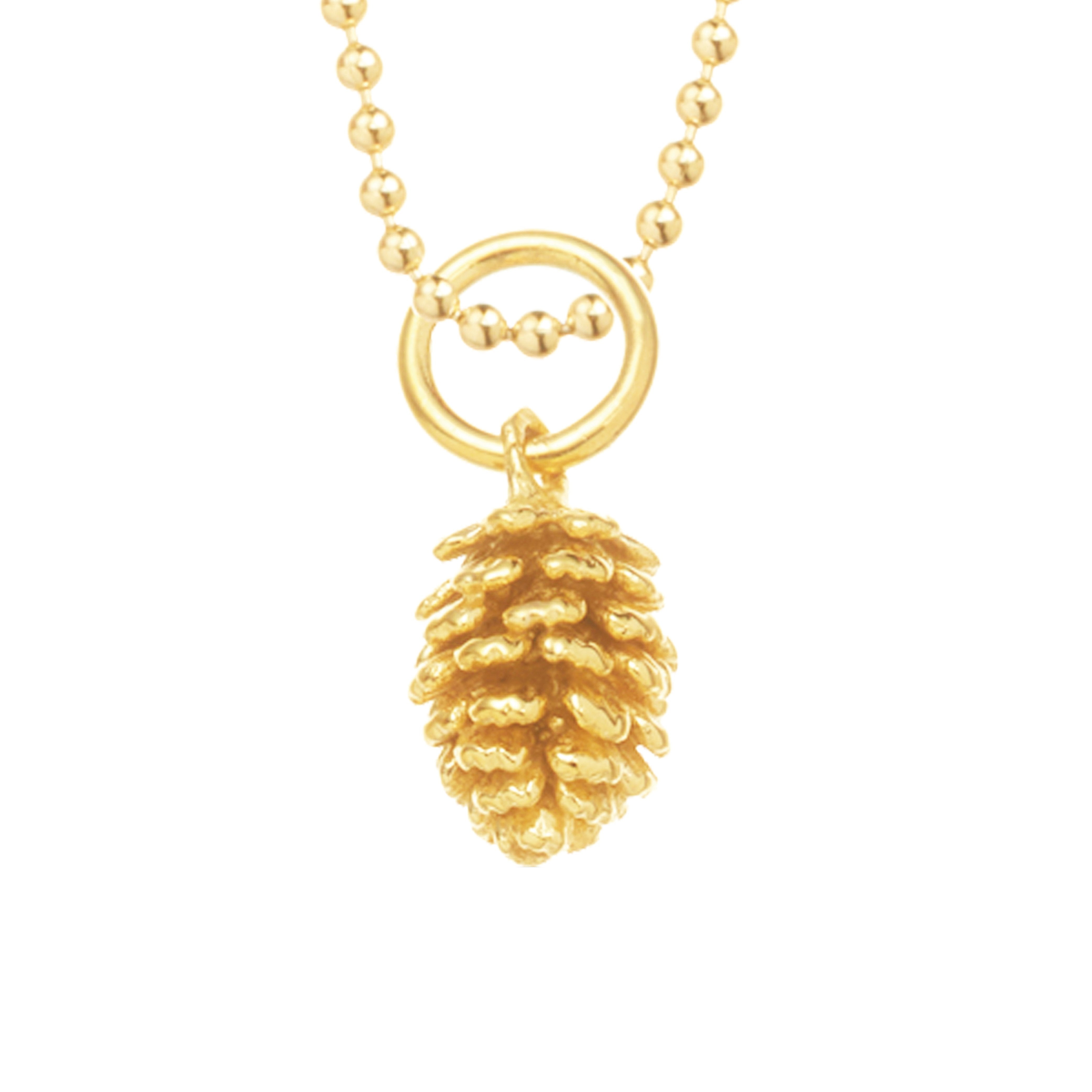 Gold pinecone charm from JuJu supply.