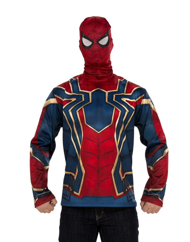 Iron Spider Adult Costume Top And Mask Costume Zoo - iron spider roblox shirt