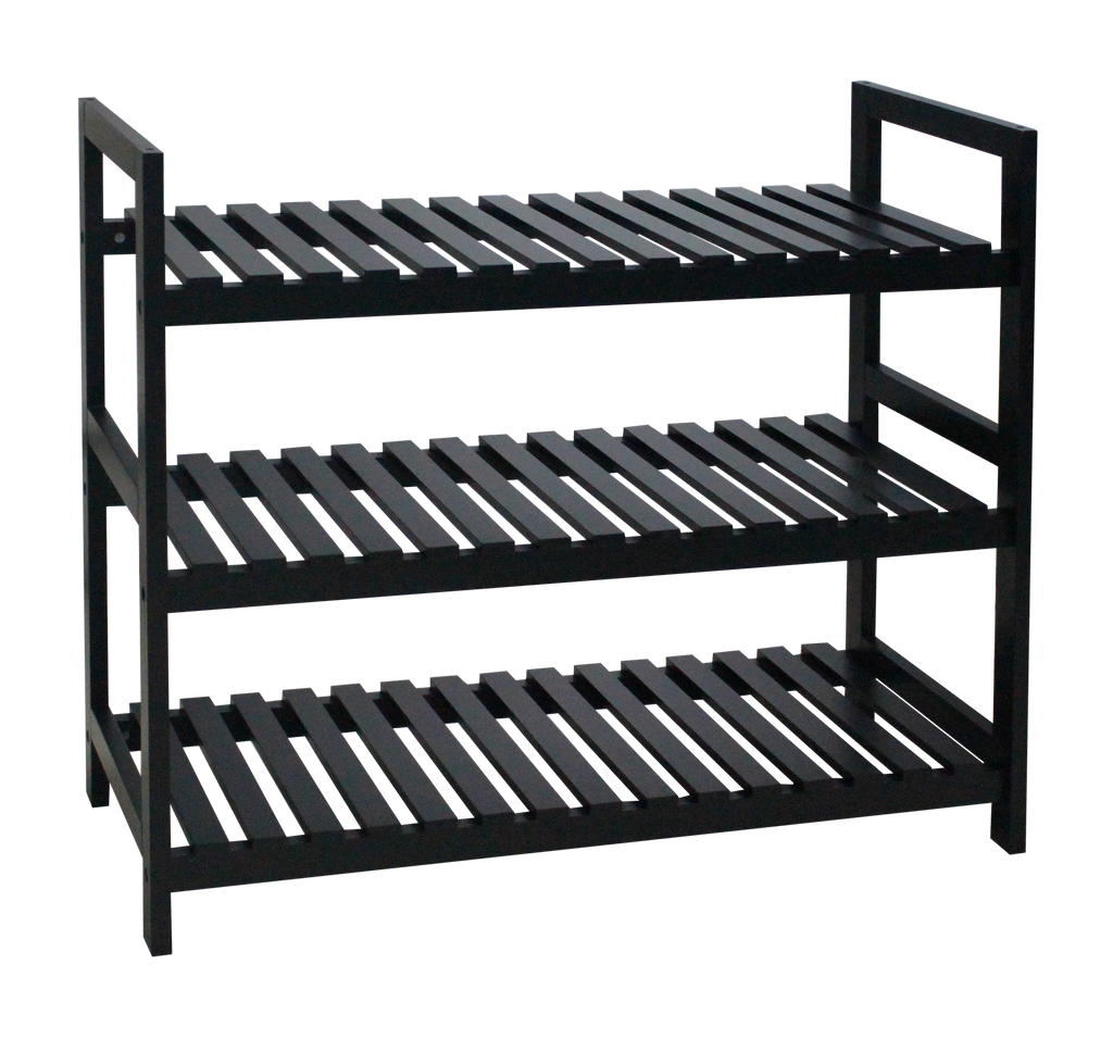 3 Tier Mdf Shoe Rack Black Ity20086 Parliament Furniture Inc