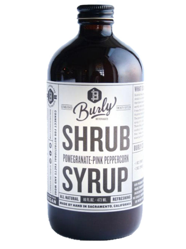 Burly Beverages Pomegranate Pink Peppercorn Shrub Syrup