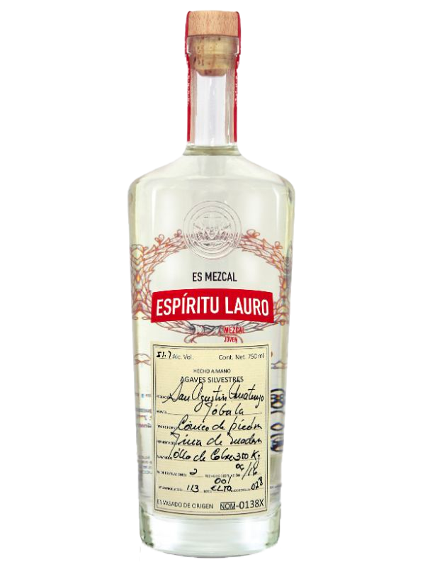 Espiritu Lauro Agaves Silvestres Tobala Mezcal