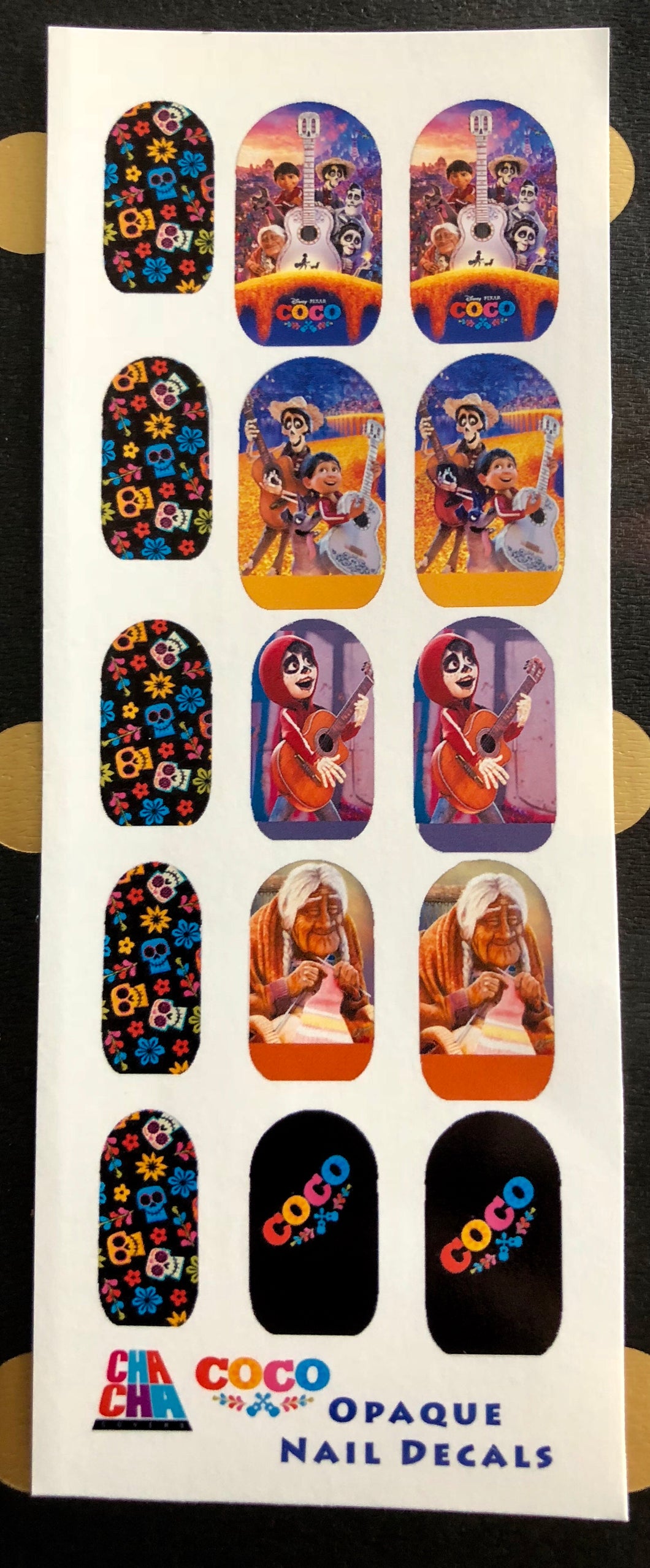 Day Of The Dead Coco Nail Decals Cha Cha Covers