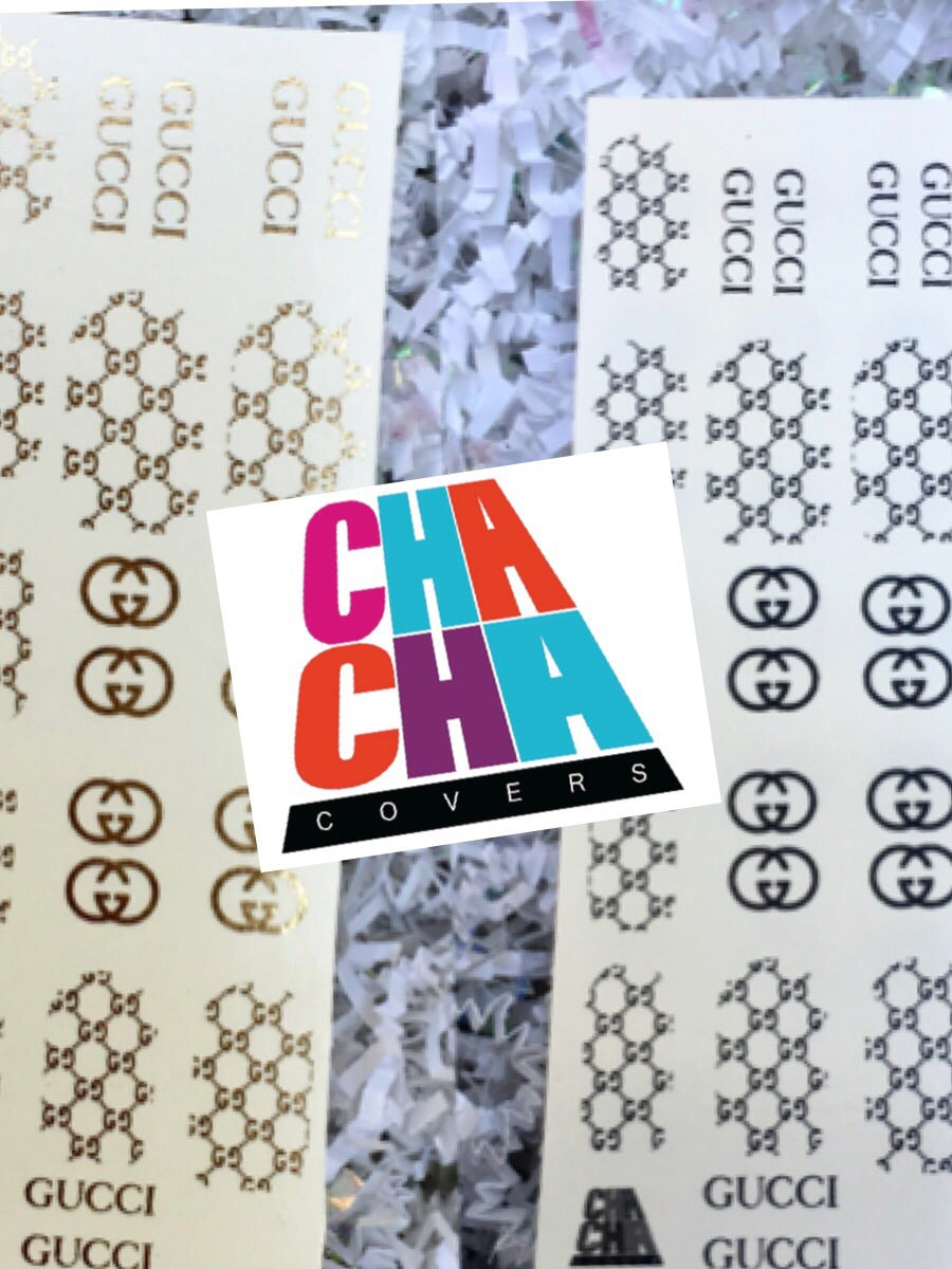 Gucci black clear decals – Cha Cha Covers