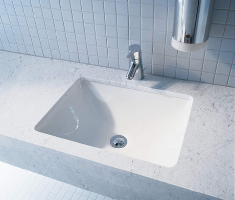 Duravit 030549 Starck 3 Series Vanity Basin 19 1 4 Undermount Basin With Overflow Bathroom Vessel Sink White 030549