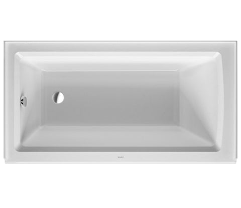 Architec Bathtub 19 1 4 With Integrated Panel And Flange Rectangle Drain Left Placement Duravit 700354