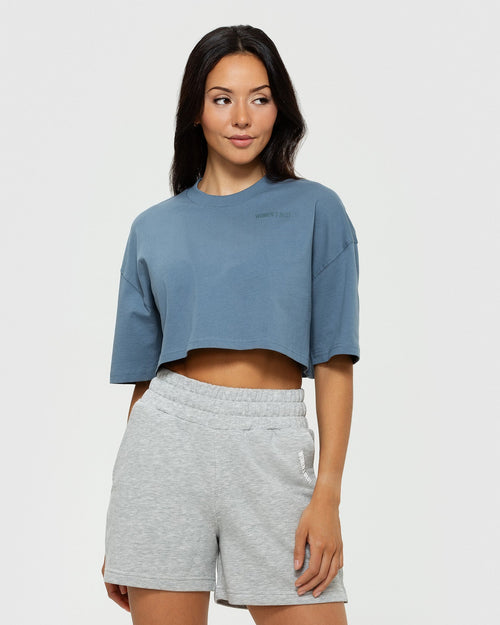 Define Seamless Crop Zip Jacket - Sea Pine