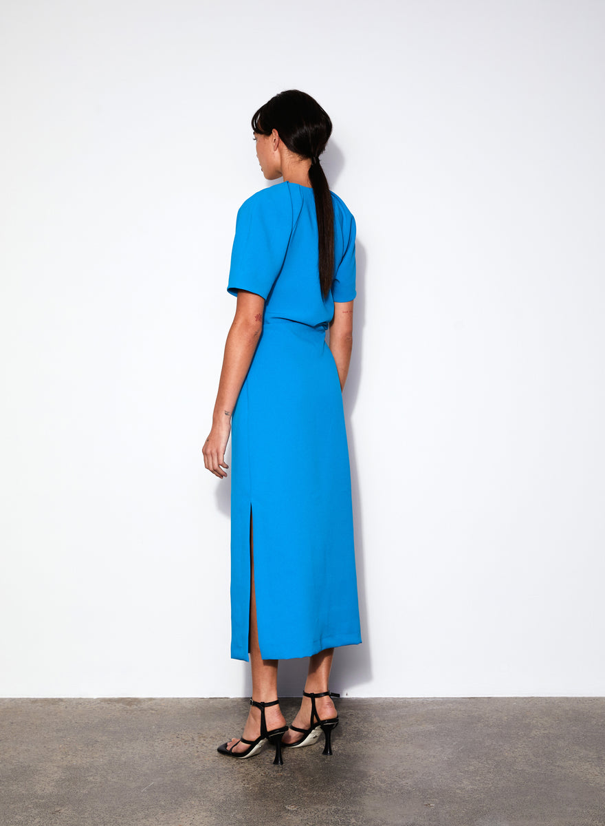 Danielle Tuck Dress - Aqua – Wynn Hamlyn – Official Store