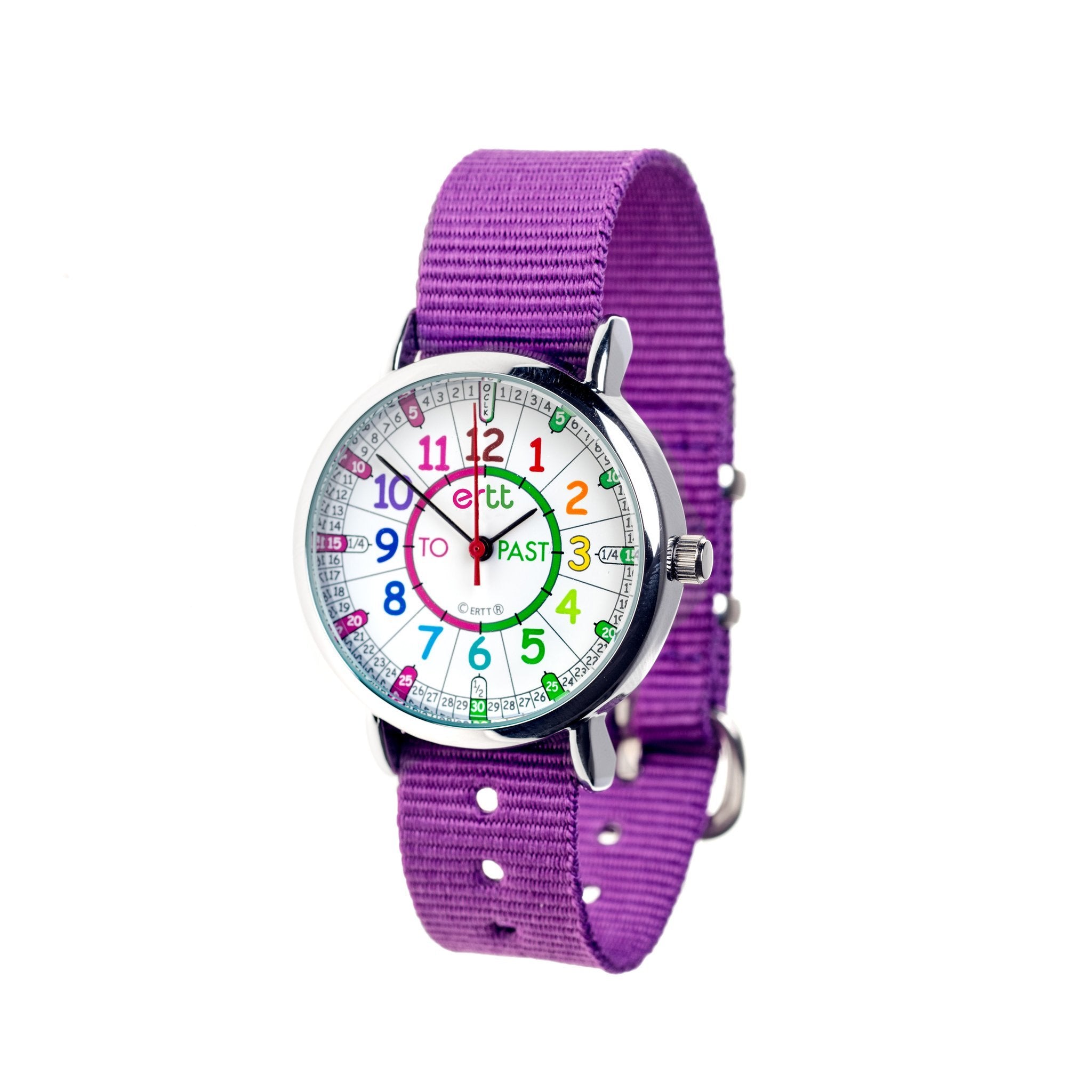 purple waterproof watch