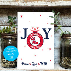 University of Mississippi Joy Christmas Card - Digital Download