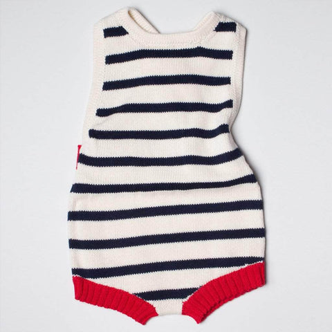 Organic Striped Baby Romper