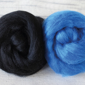 Needle felted wool felting Blue Dark Blueberry wool Roving for felting –  Feltify