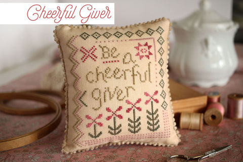 Cheerful Giver - needlework expo sneak peek - october house fiber arts journal
