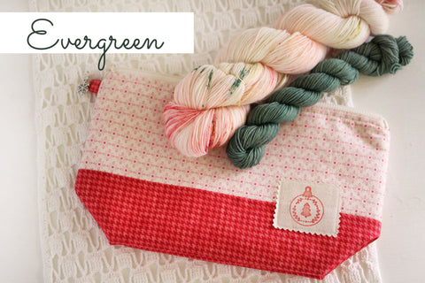 evergreen option - joyeaux noel sock set - october house fiber arts journal