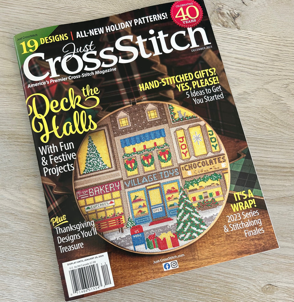 Just Cross Stitch Magazine - December 2023 - October House Fiber Arts Journal