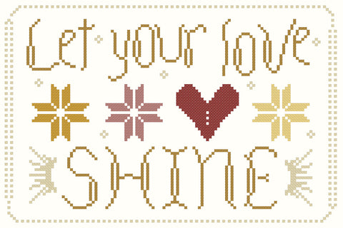 let your love shine freebie - october house fiber arts journal