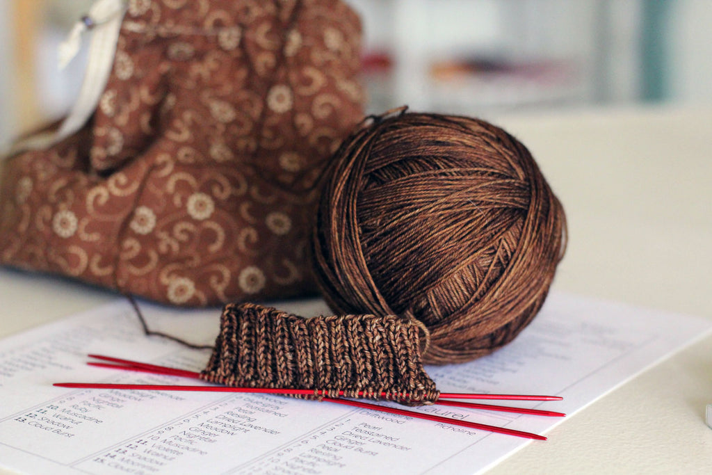 sock knitting - October House Fiber Arts Journal