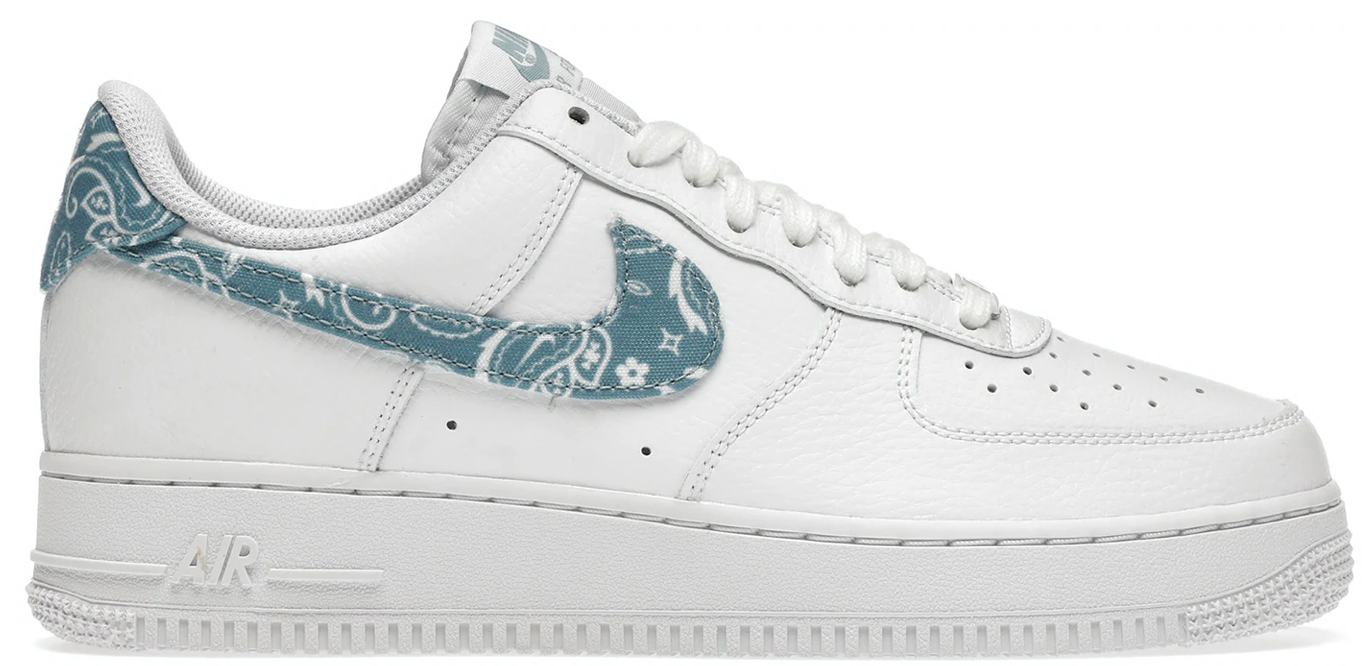 Nike Air Force 1 Low '07 Essential White Worn Blue Paisley (W) – Kickzr4us