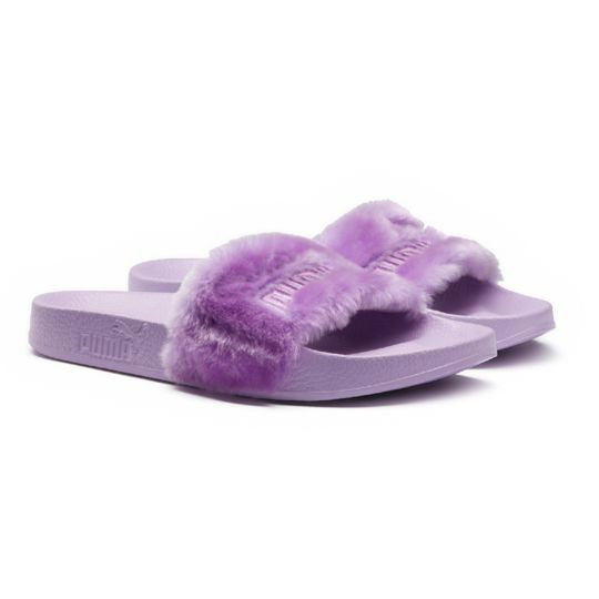 puma fenty slides purple