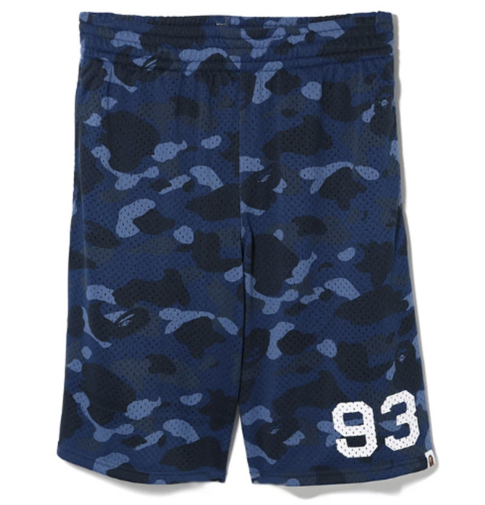 bape blue camo shorts