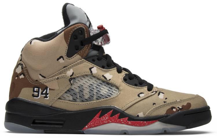 Air Jordan 5 Retro Supreme Desert Camo 