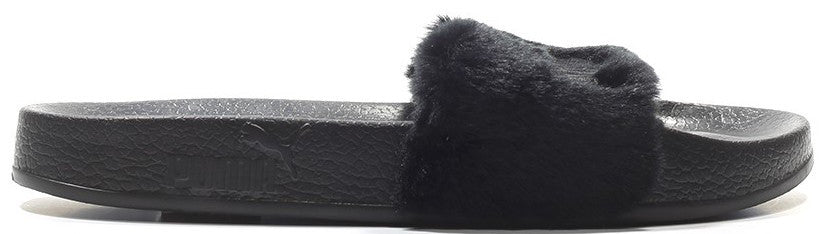 fenty fur slides black