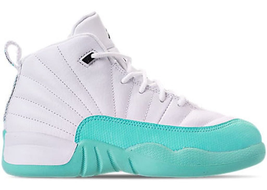 teal and white jordan 12s