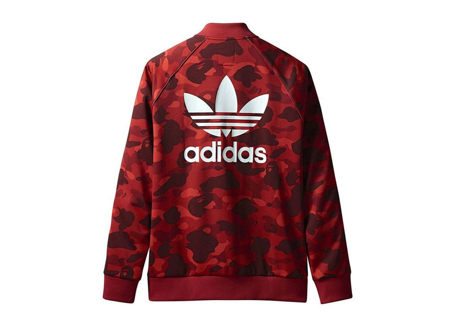 bape x adidas adicolor tee raw red