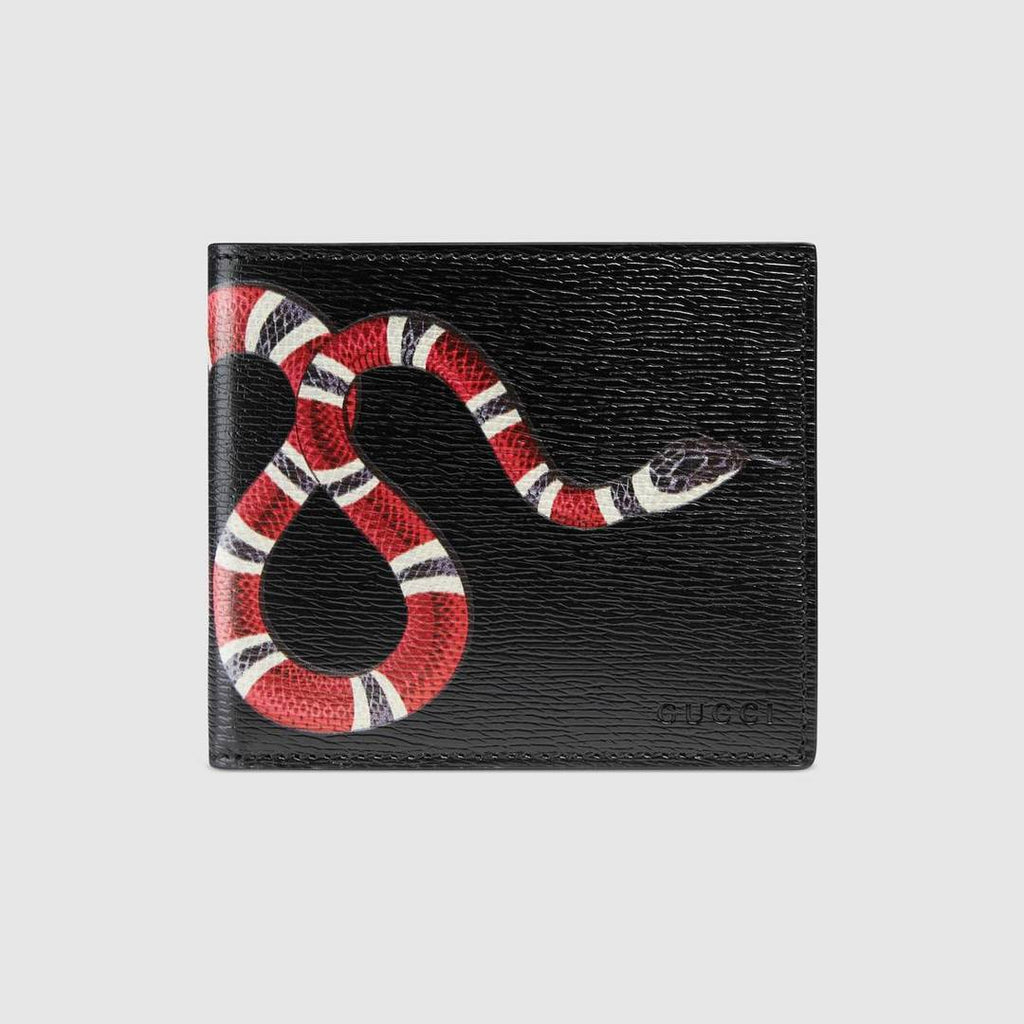  Gucci  Kingsnake print leather wallet  Kickzr4us