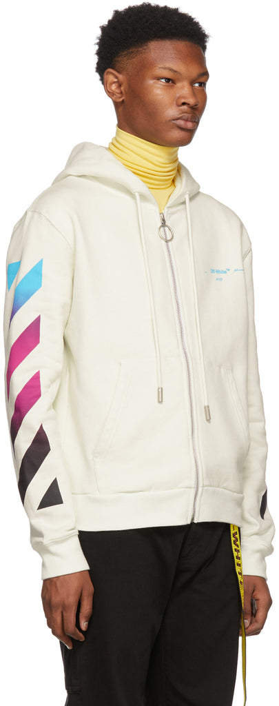 off white gradient zip