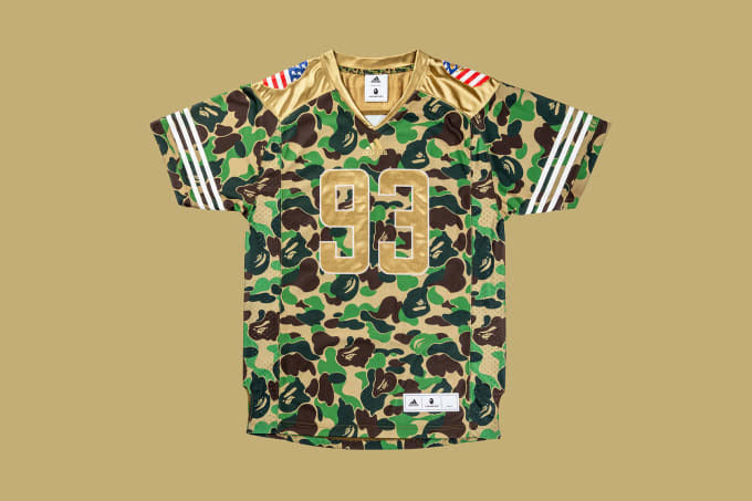 bape x adidas sb jersey green